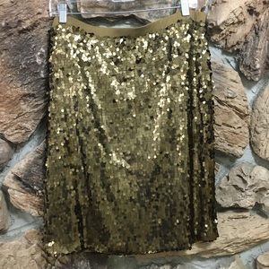 New York & Co Bronze Sequin Skirt